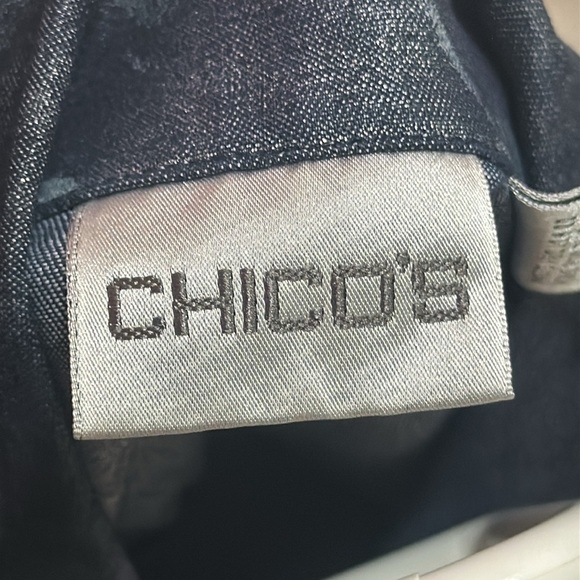 CHICO’S Light Floral Print Denim Jacket Size 0 - Picture 5 of 7